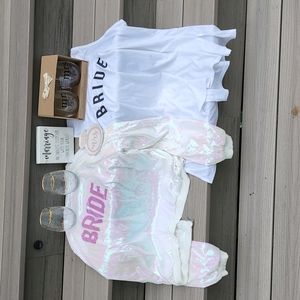 Wedding Bride sequin jacket and tank top with extras!